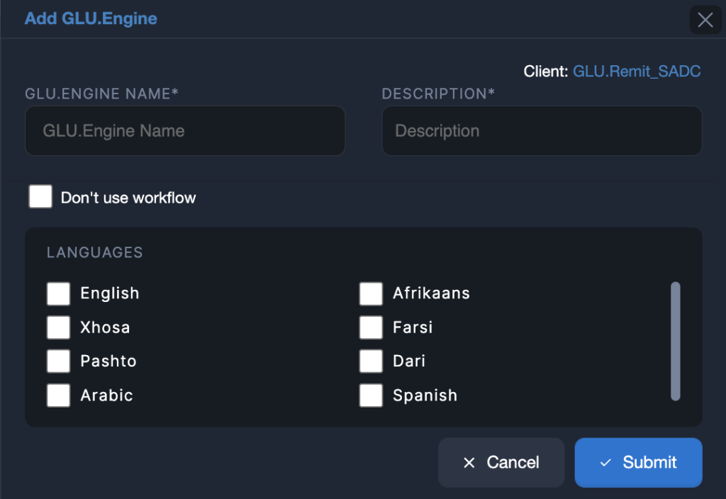 GLU Global » User Accounts and Administration